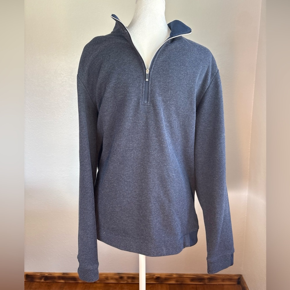 Adidas Blue Sweatshirt Quarter-Zip Pullover